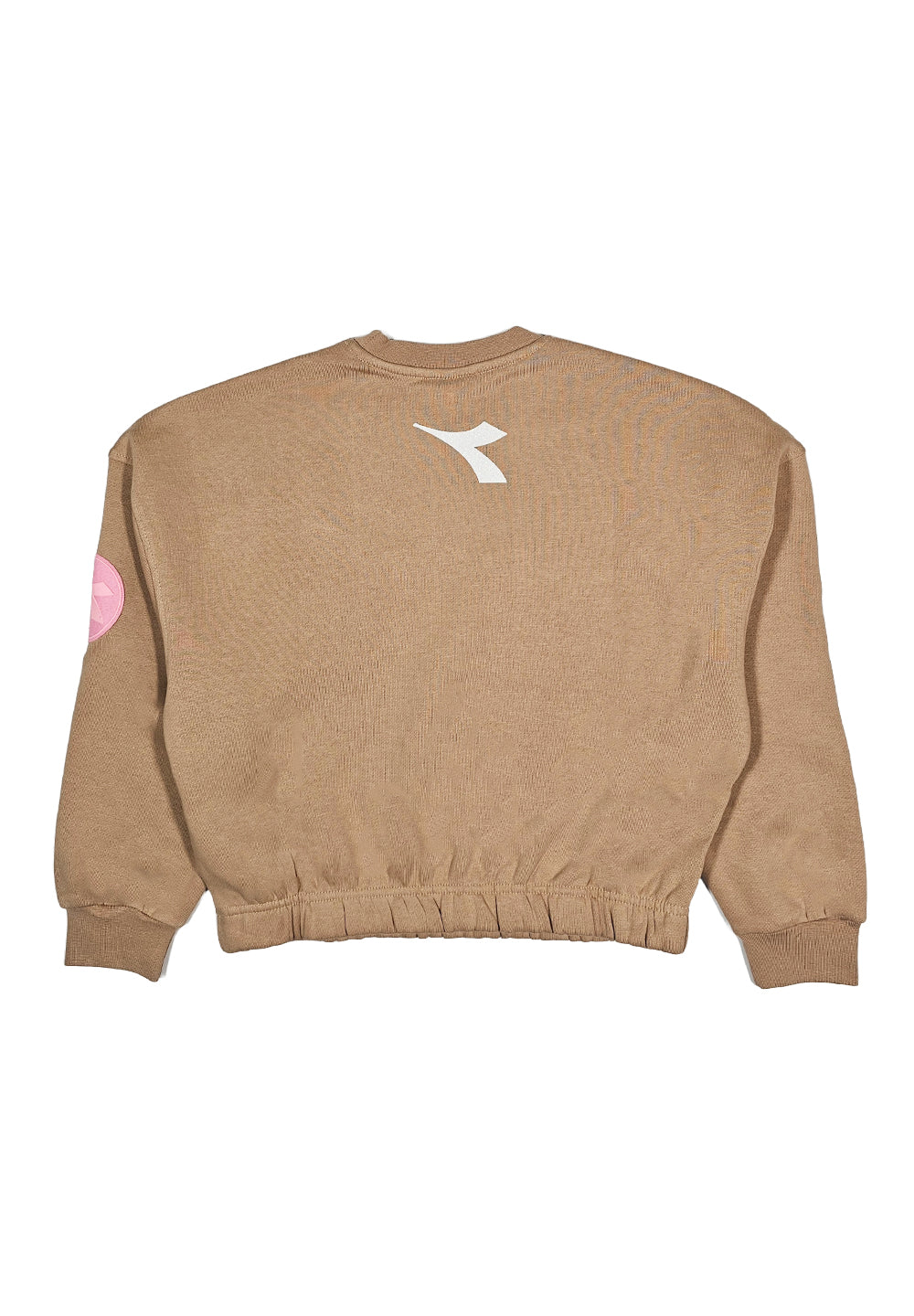 Beige crewneck sweatshirt for girls