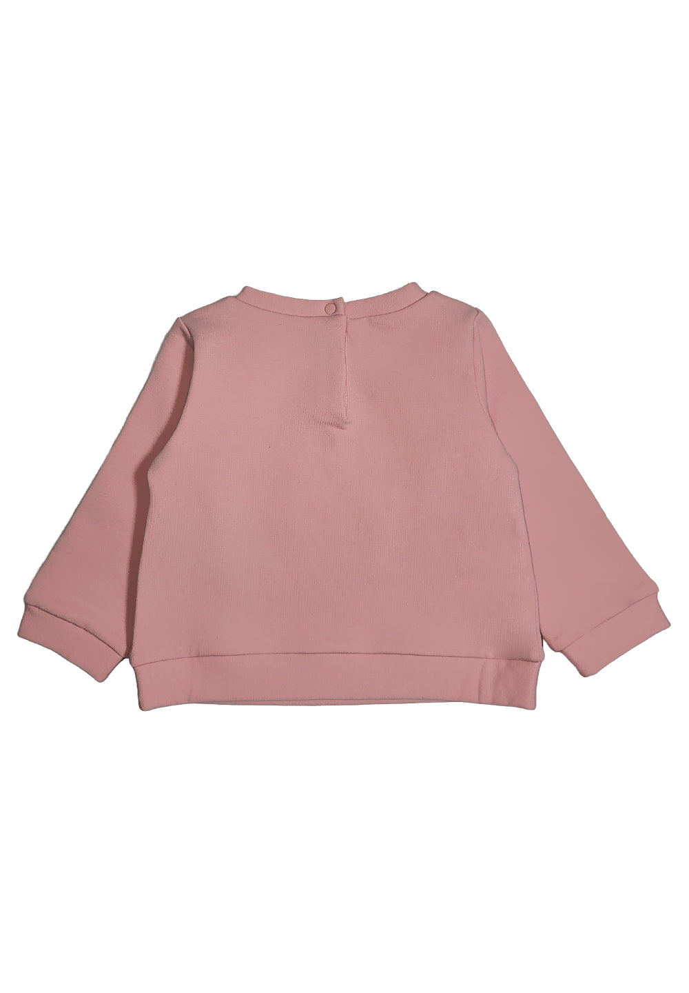Felpa girocollo rosa per neonata