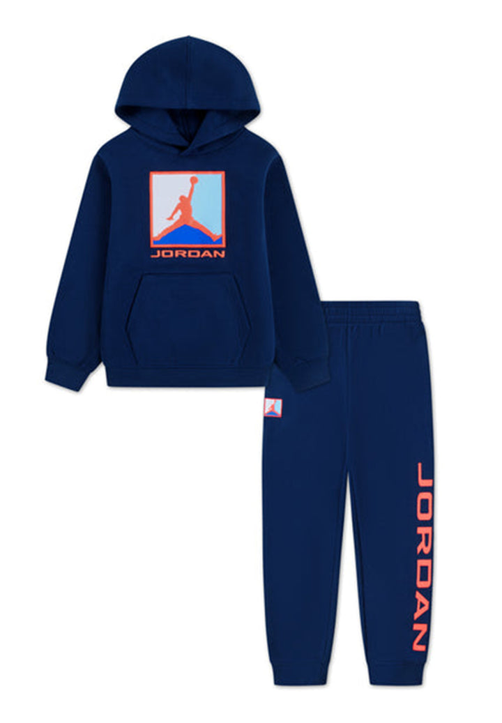 Completo felpa blu per bambina