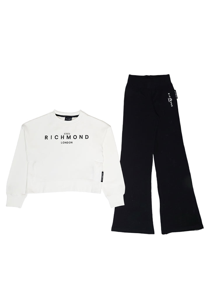 Completo bianco-nero per bambina