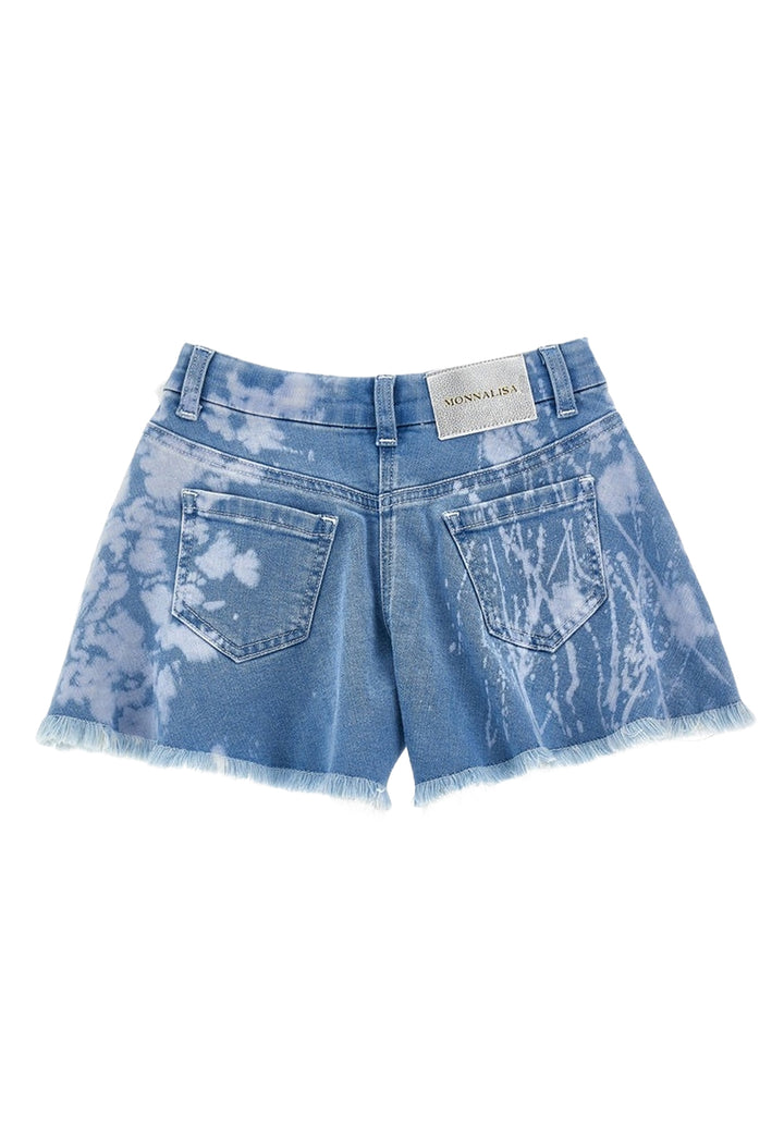 Short denim blu per bambina