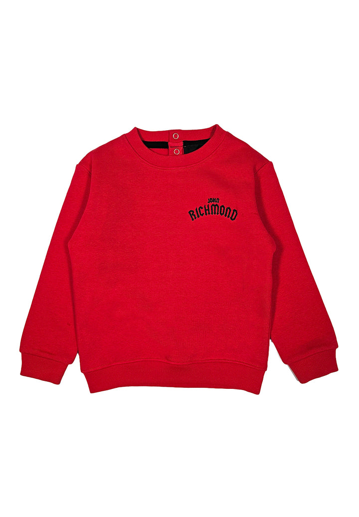 Red crewneck sweatshirt for newborn