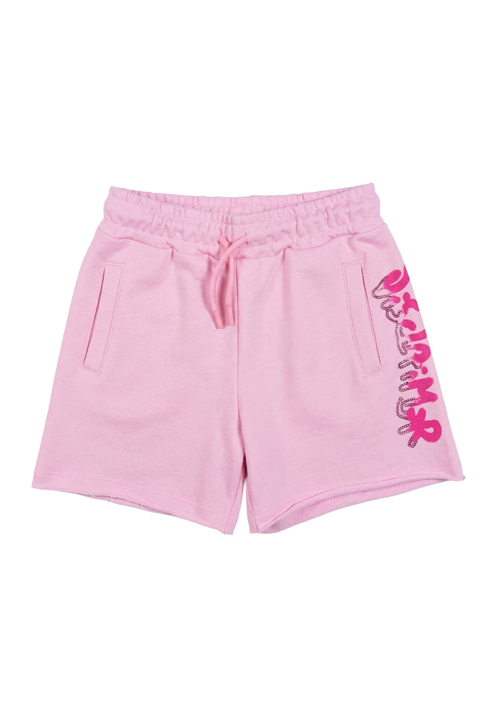 Short felpa rosa per bambina