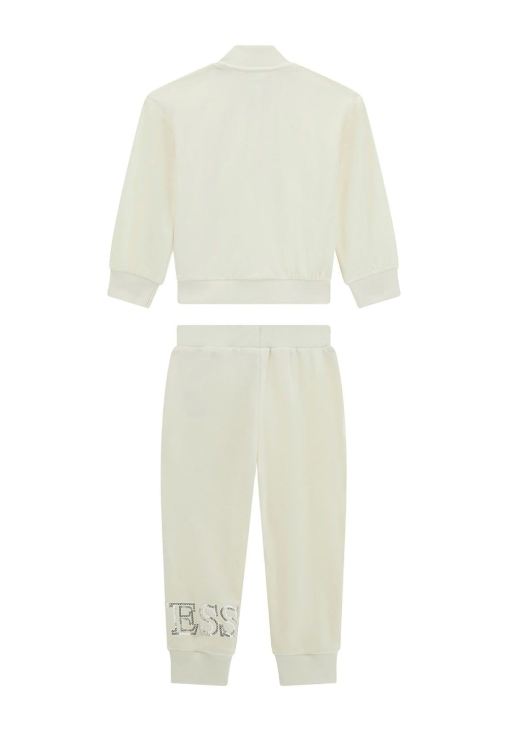 Completo felpa crema per bambina