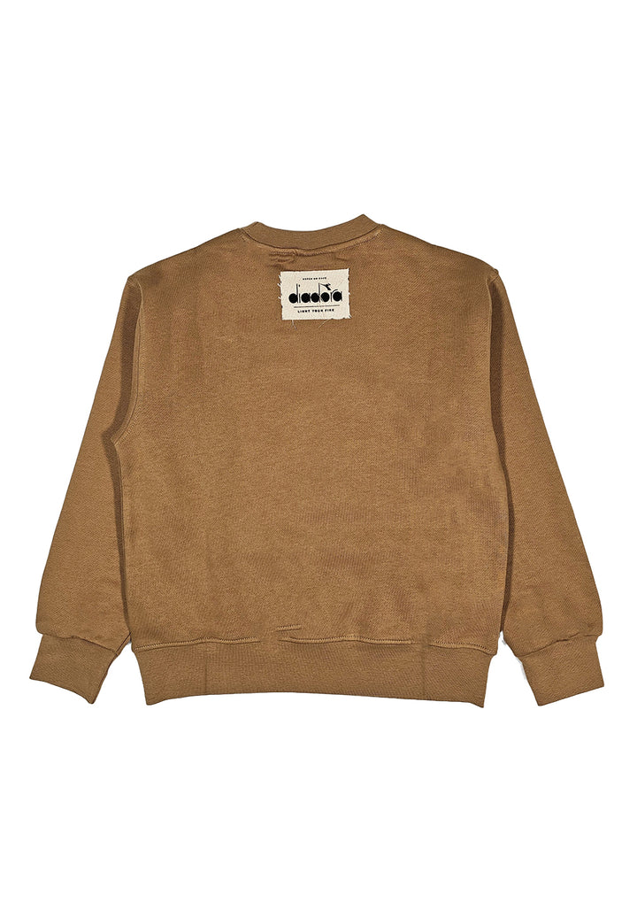 Brown crewneck sweatshirt for boys