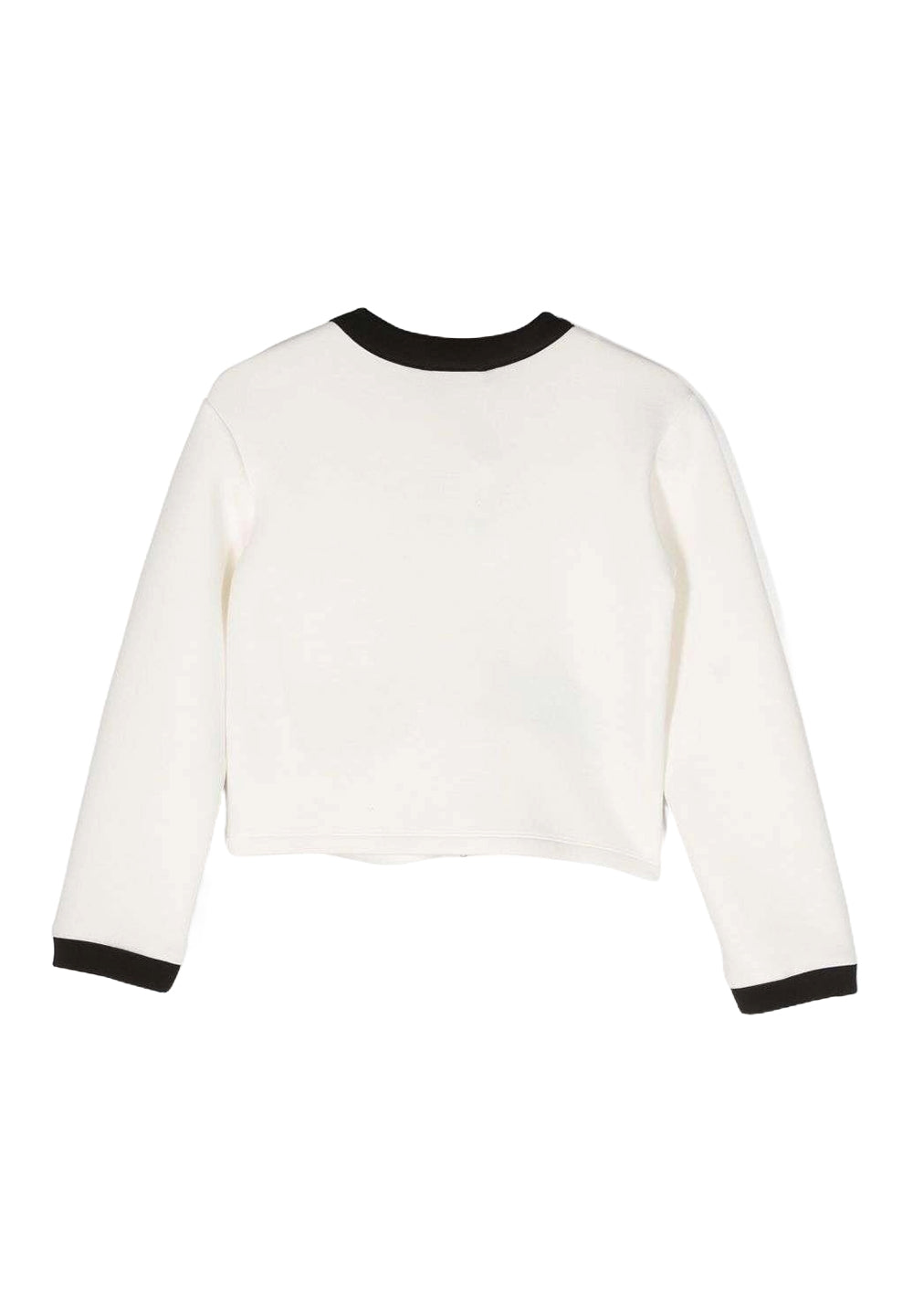 Maglione zip bianco per bambina