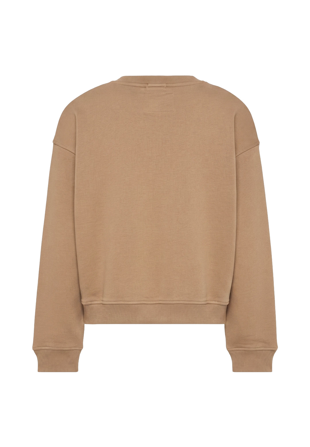 Felpa girocollo beige per bambino
