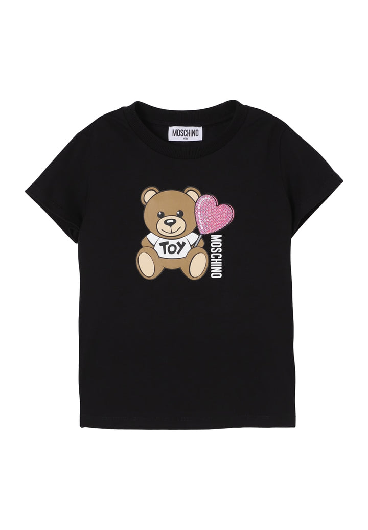 T-shirt nera per bambina