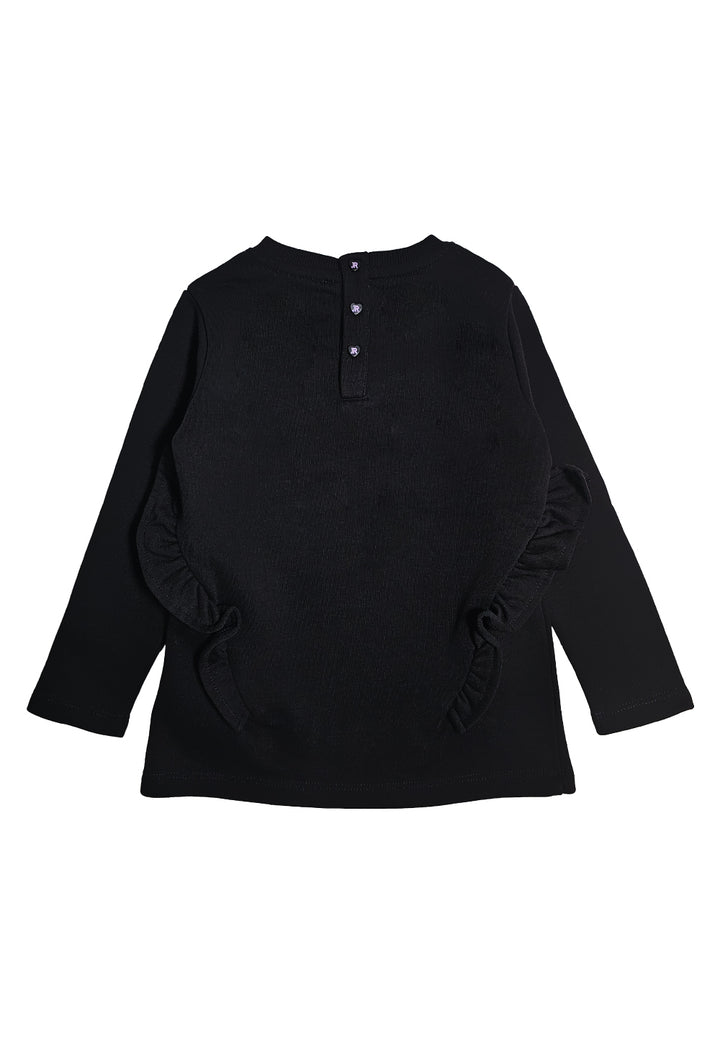 Vestito felpa nero per neonata