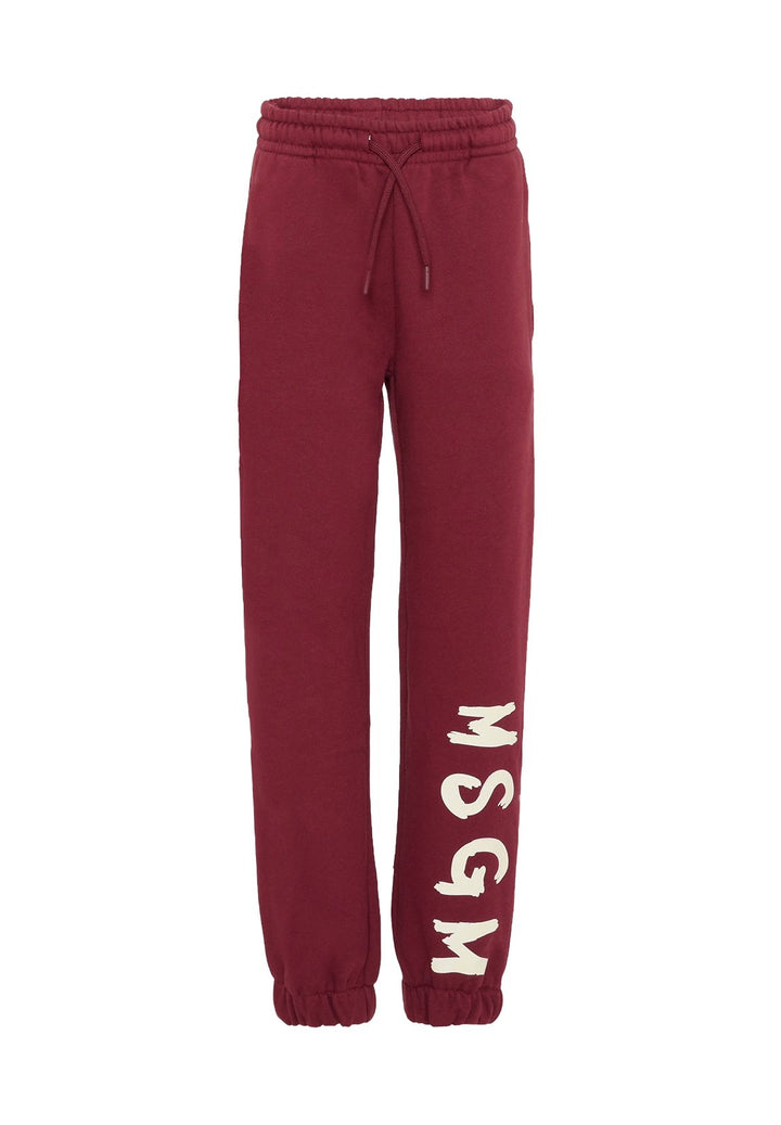 Pantalone felpa bordeaux per bambino