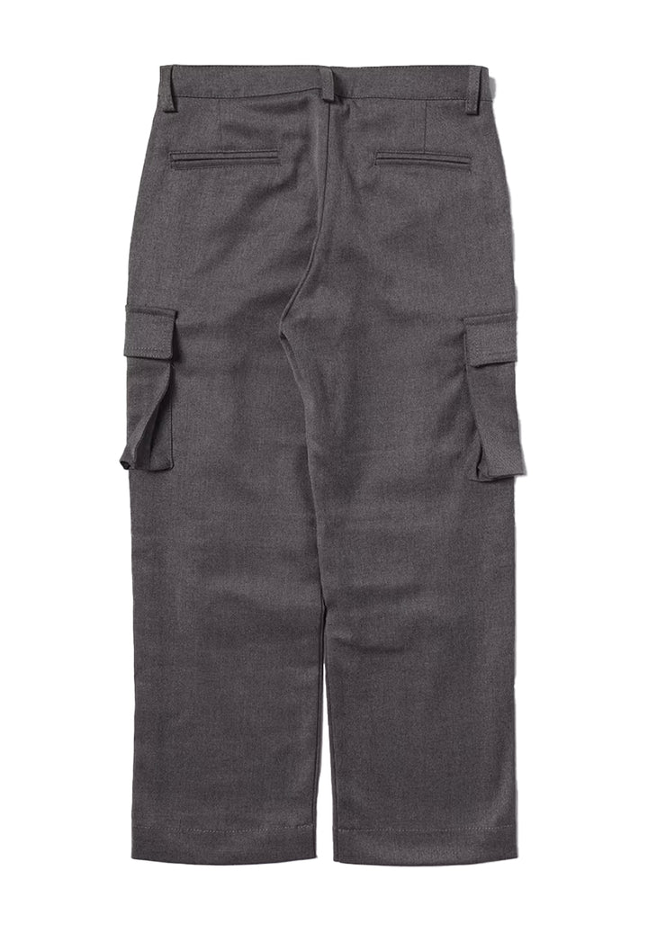 Gray cargo trousers for children