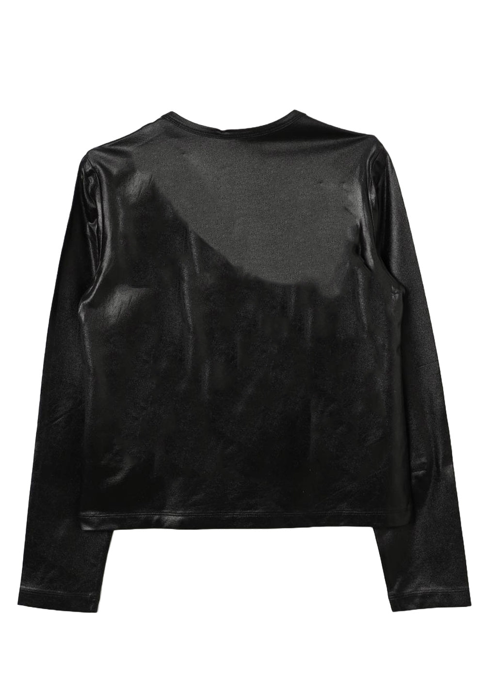 T-shirt ecopelle nera per bambina