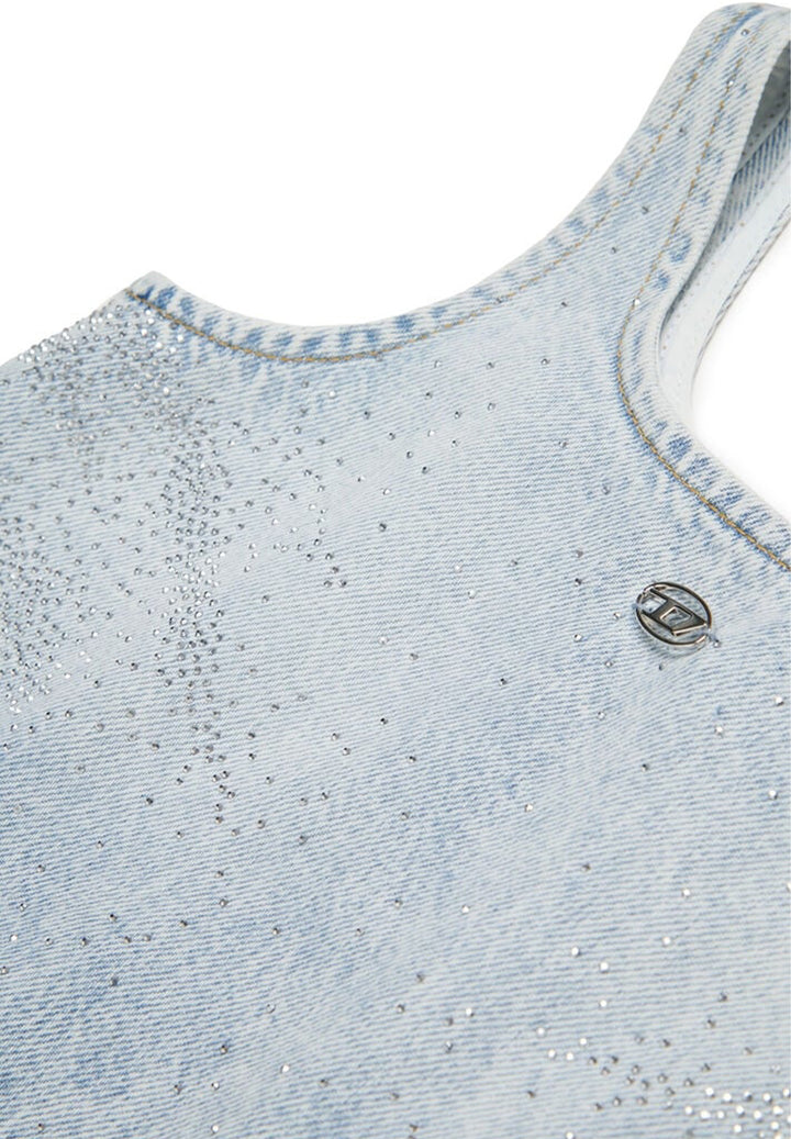 Vestito denim blu per bambina