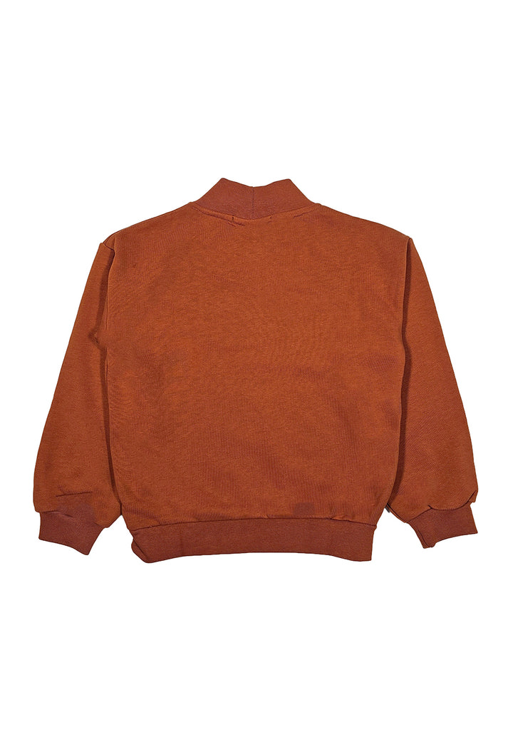 Brown crewneck sweatshirt for boys