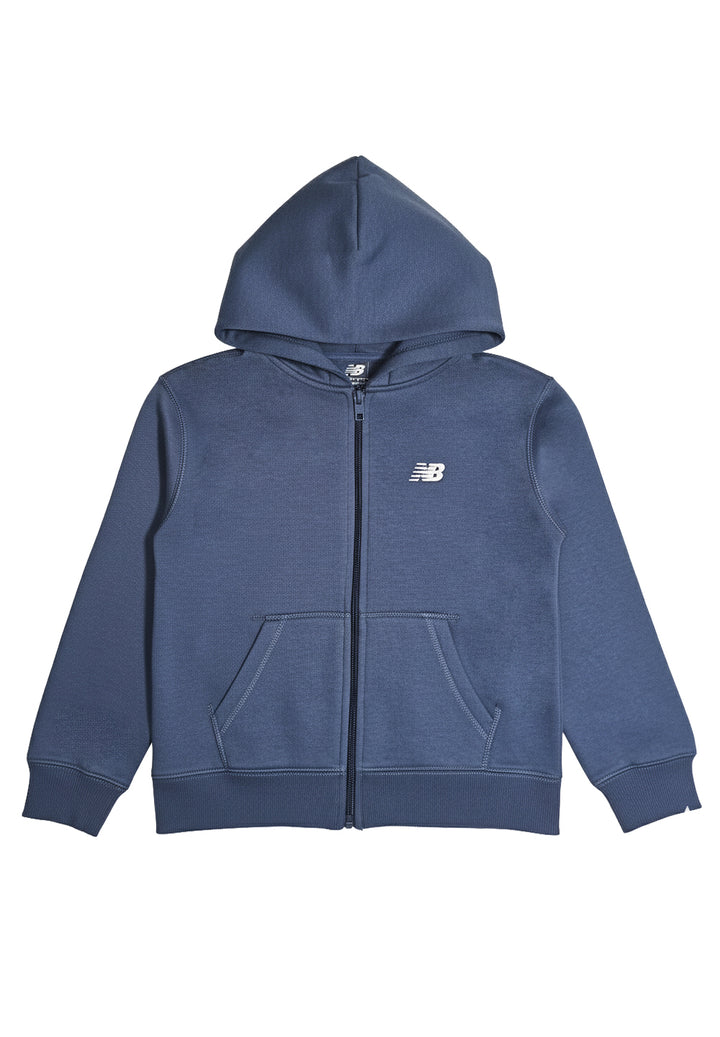 Felpa zip blu per bambina