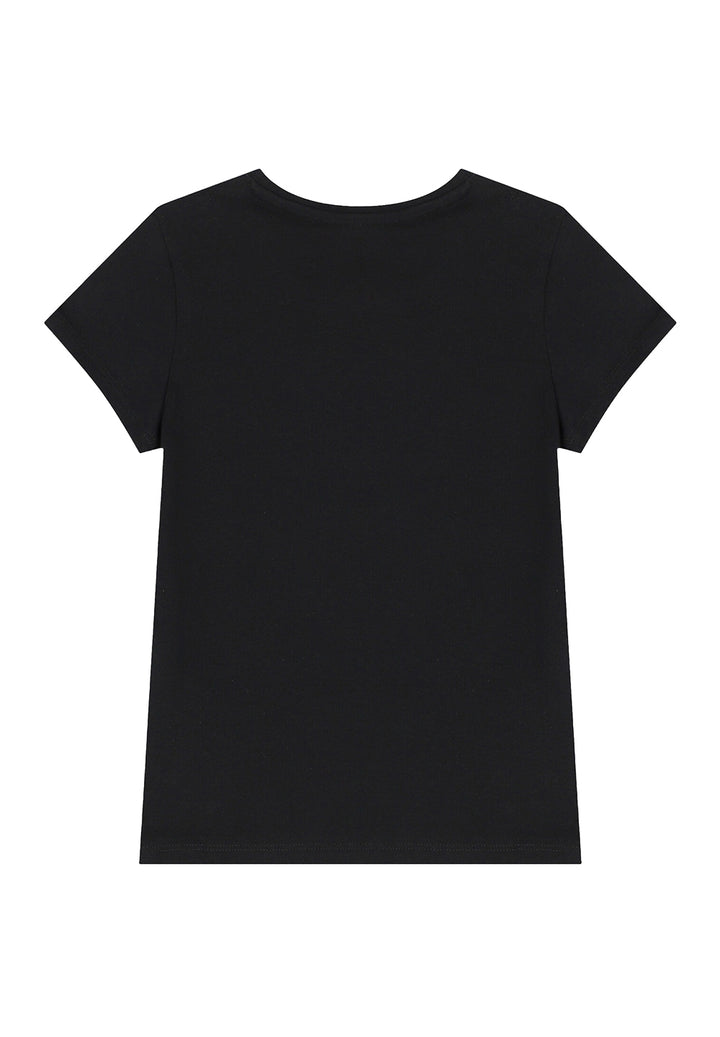 T-shirt nera per bambina