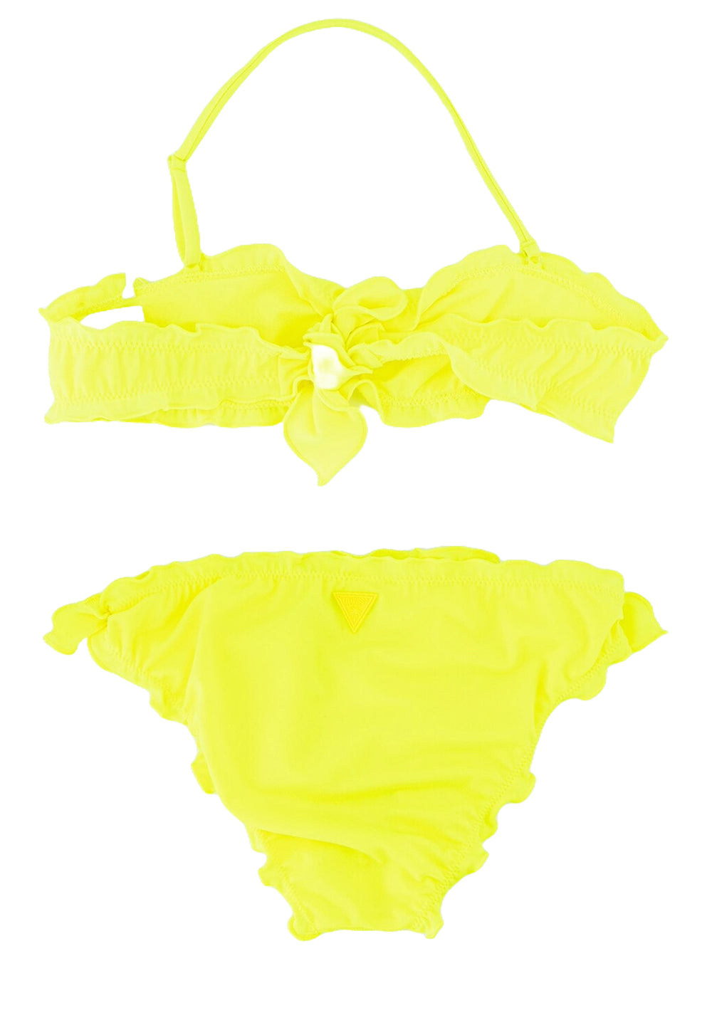 Costume bikini giallo fluo per bambina