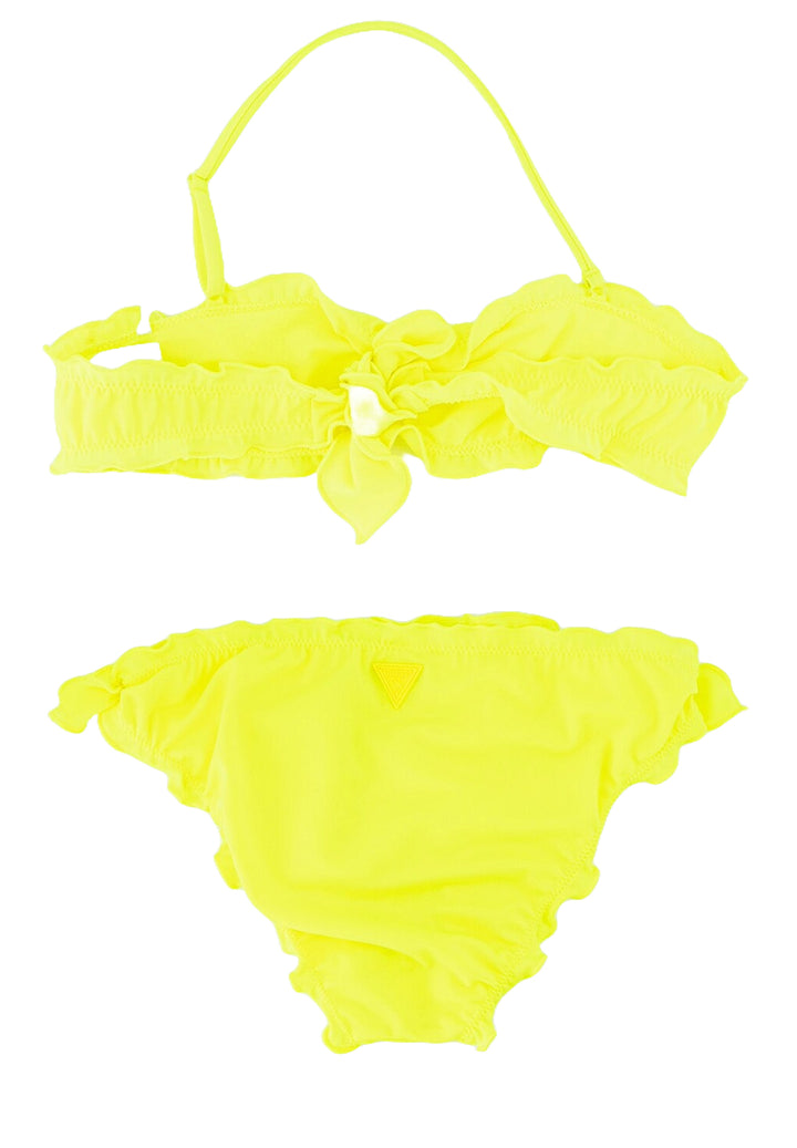 Costume bikini giallo fluo per bambina