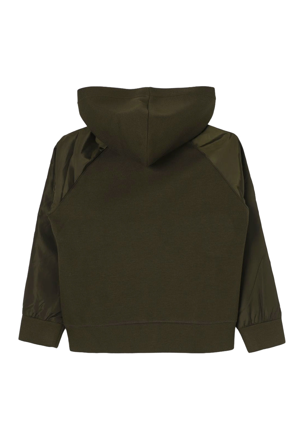 Felpa zip verde per bambino