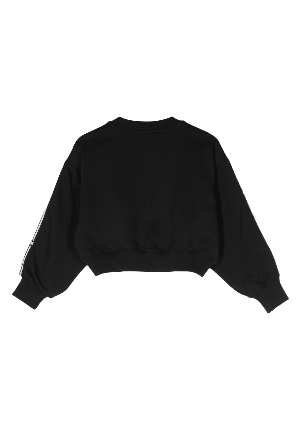 Felpa cropped nera per bambina