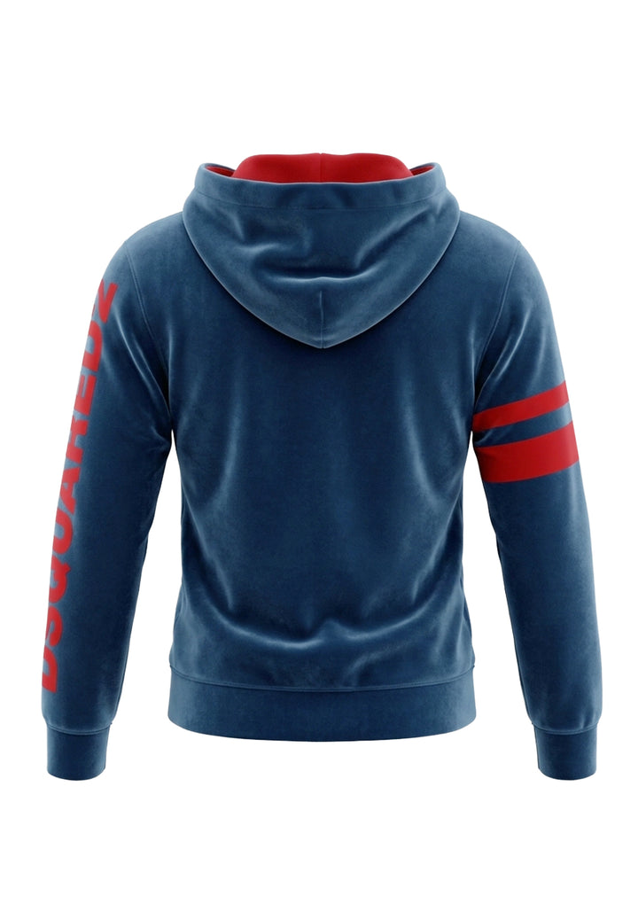 Felpa zip blu per bambino