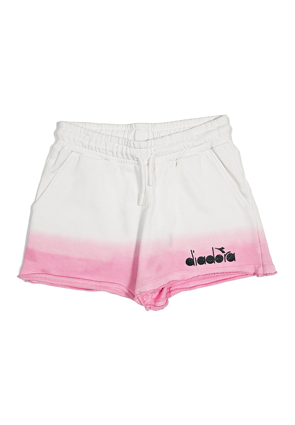 Short felpa bianco-rosa per bambina - Primamoda kids