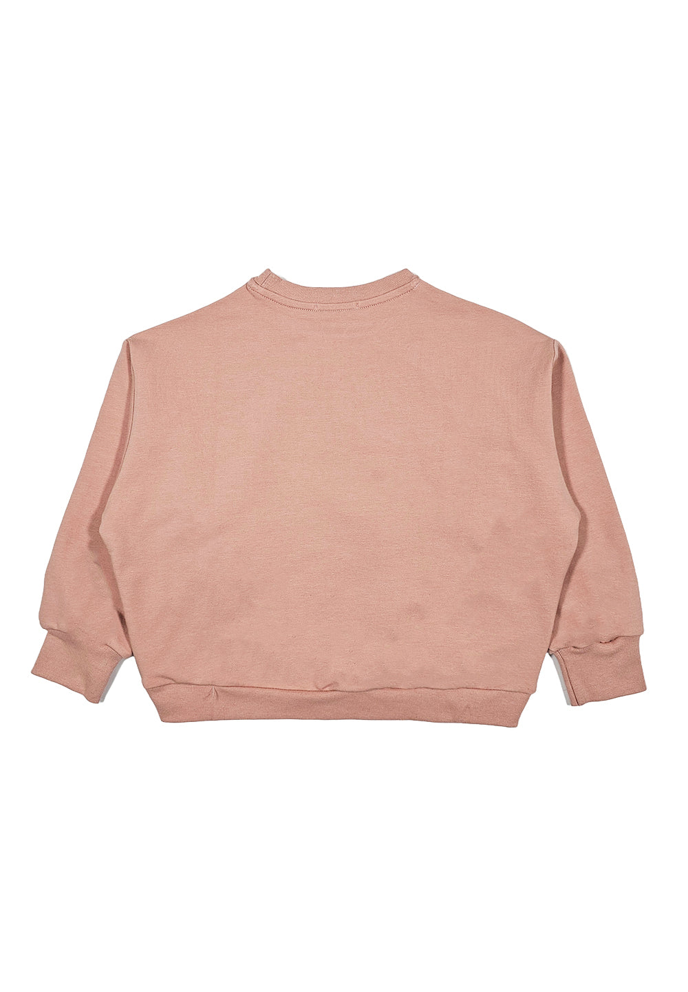 Felpa girocollo rosa per bambina