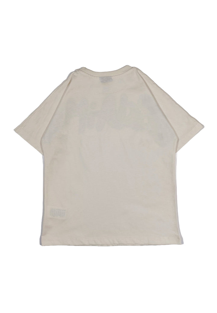 T-shirt crema per bambina