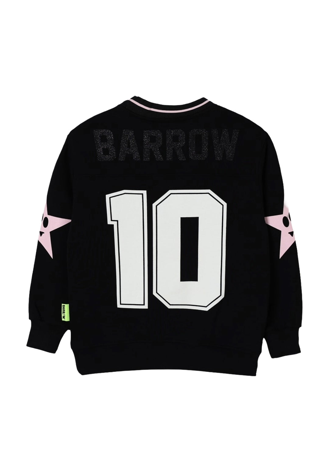 Felpa girocollo nera per bambina