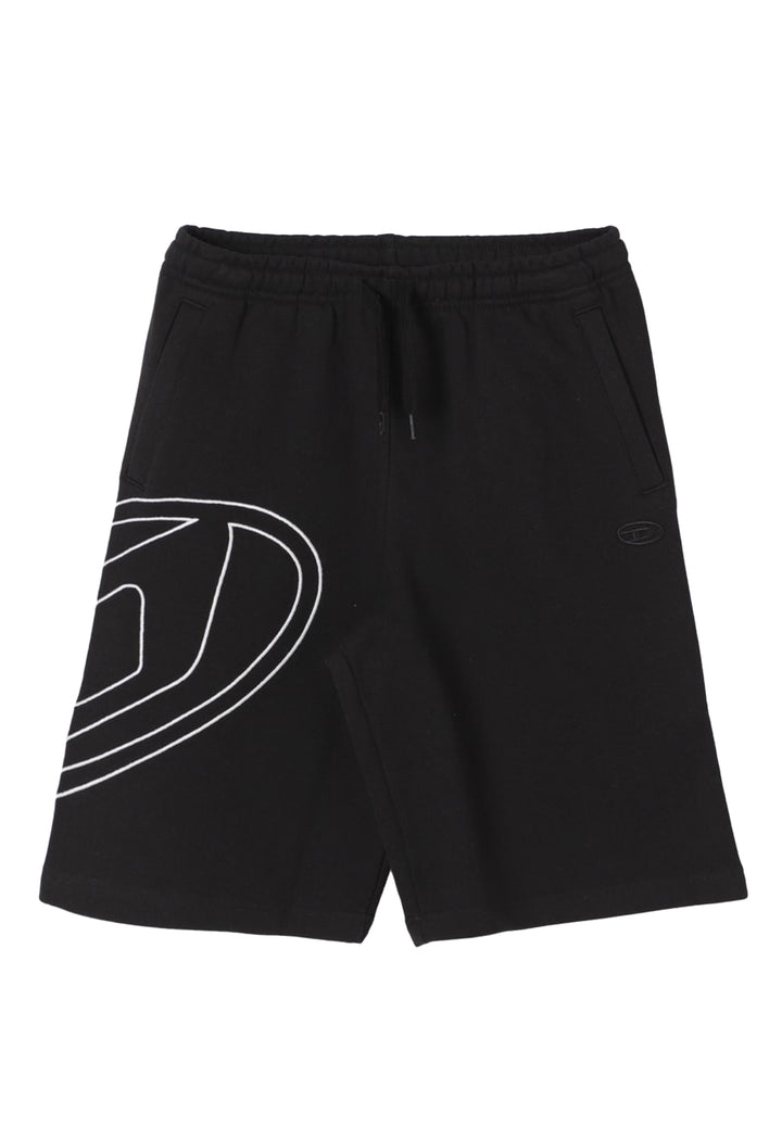 Bermuda felpa nero per bambino