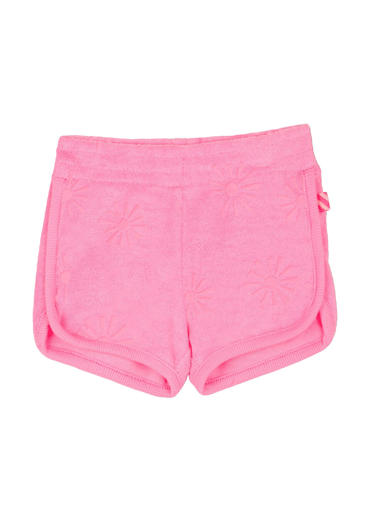 Short ciniglia rosa per bambina