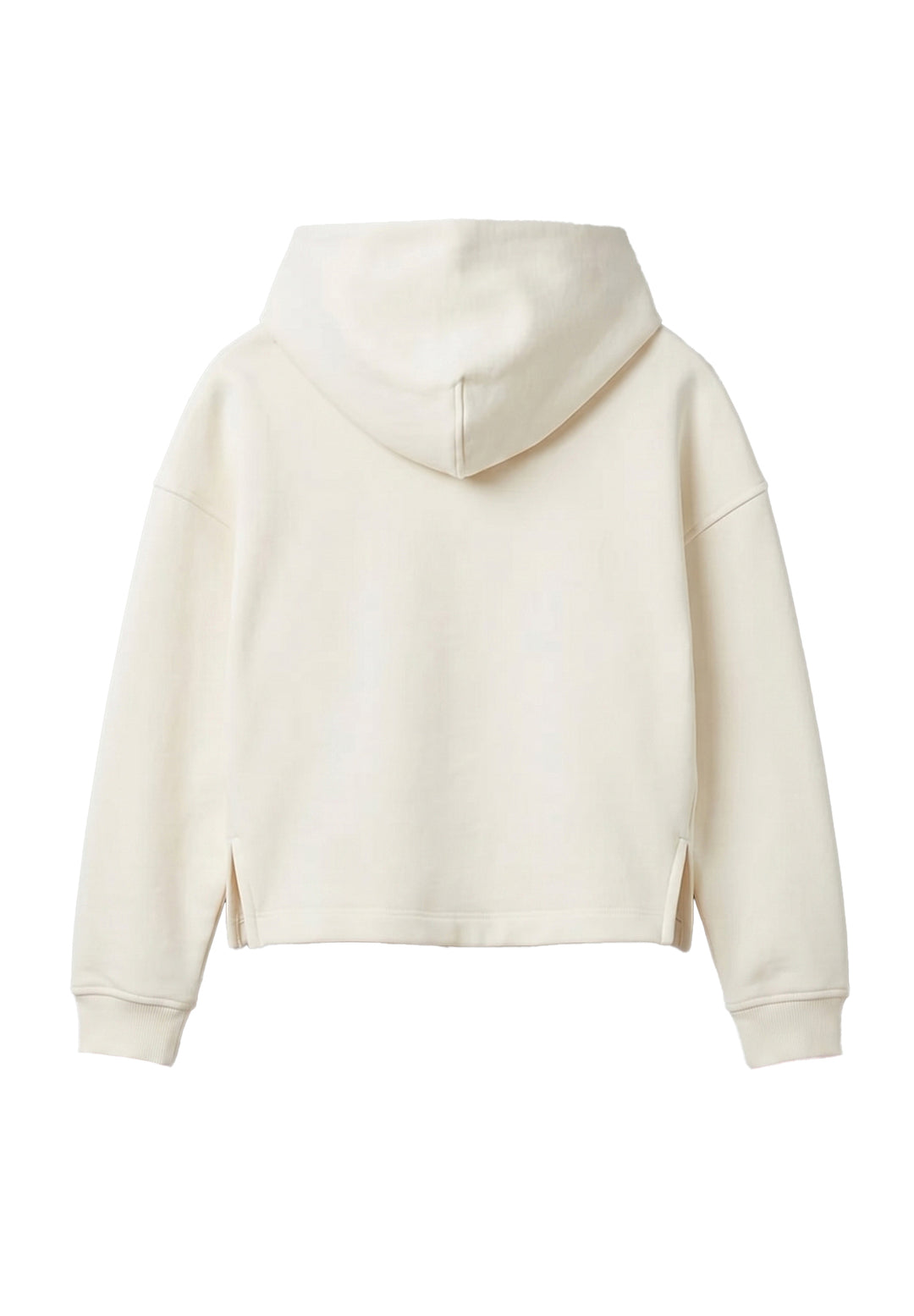 Felpa cappuccio crema per bambina