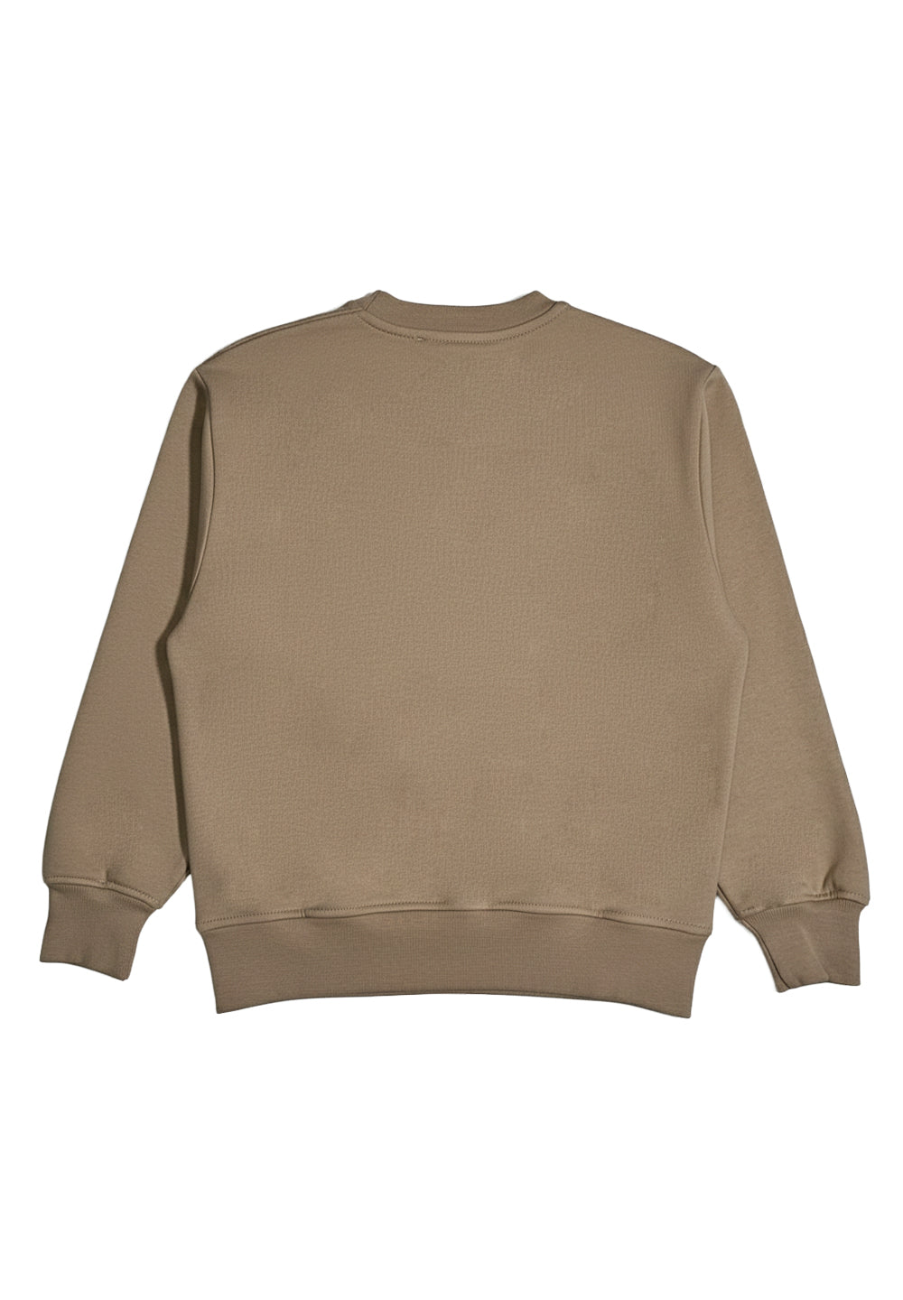 Felpa girocollo marrone per bambino