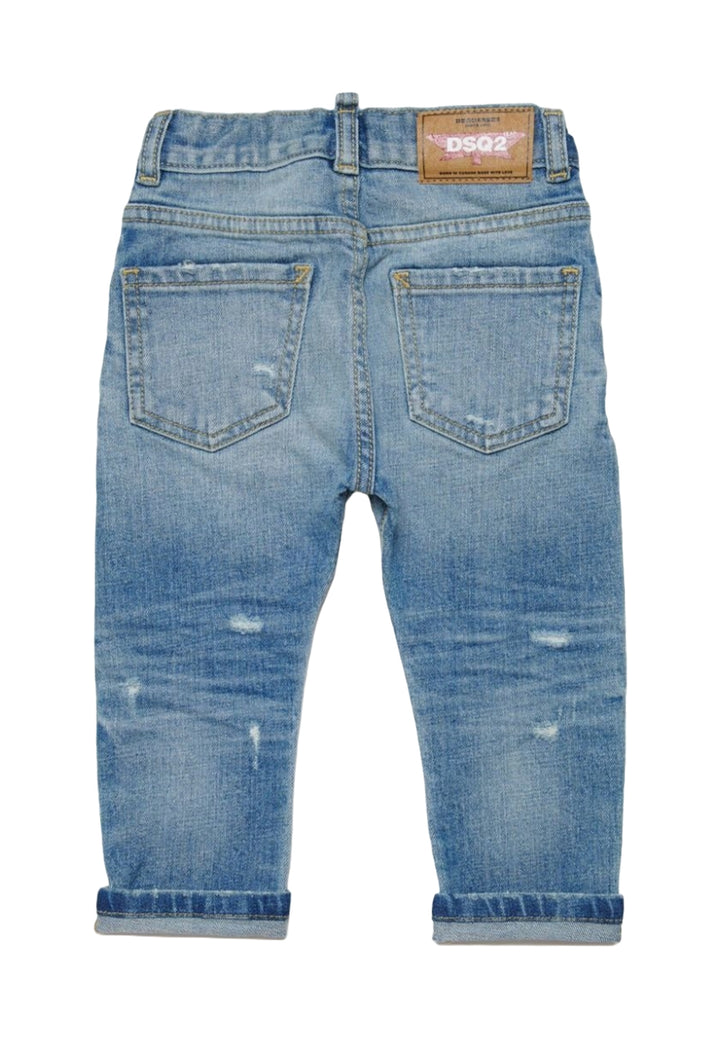 Jeans blu denim per neonato