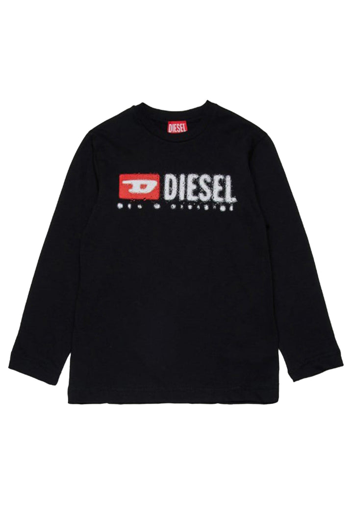 T-shirt nera per bambino