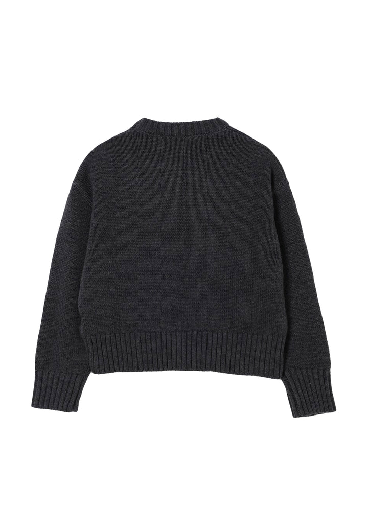 Maglione grigio per bambina