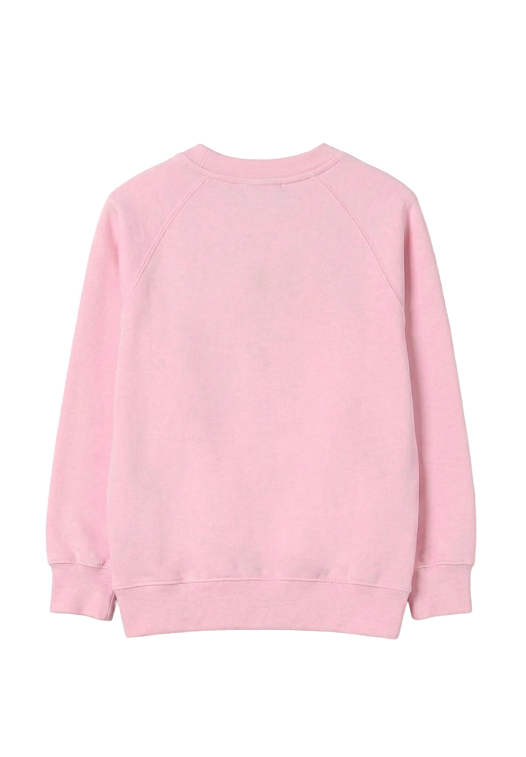 Felpa girocollo rosa per bambina