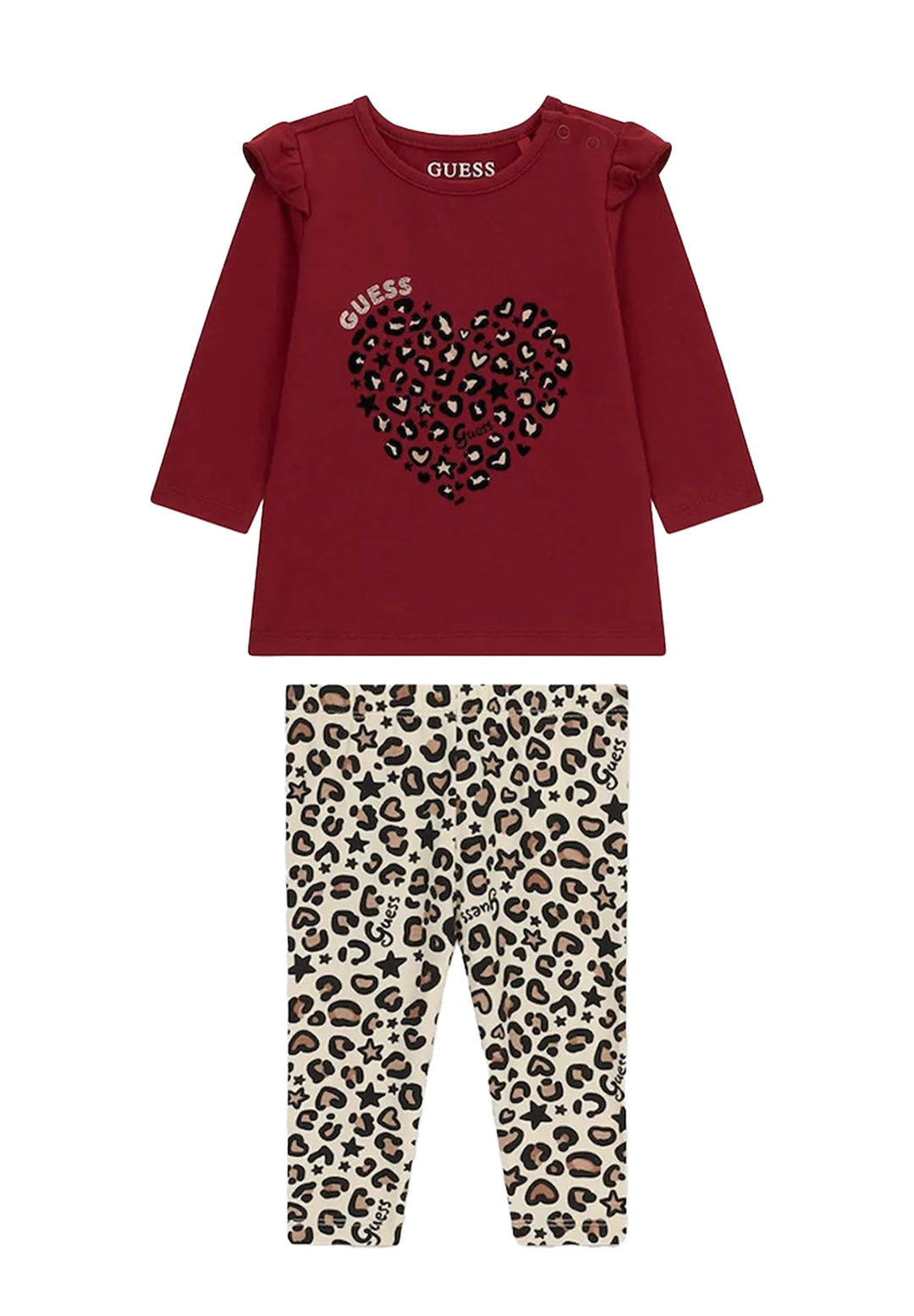 Completo bordeaux per neonata