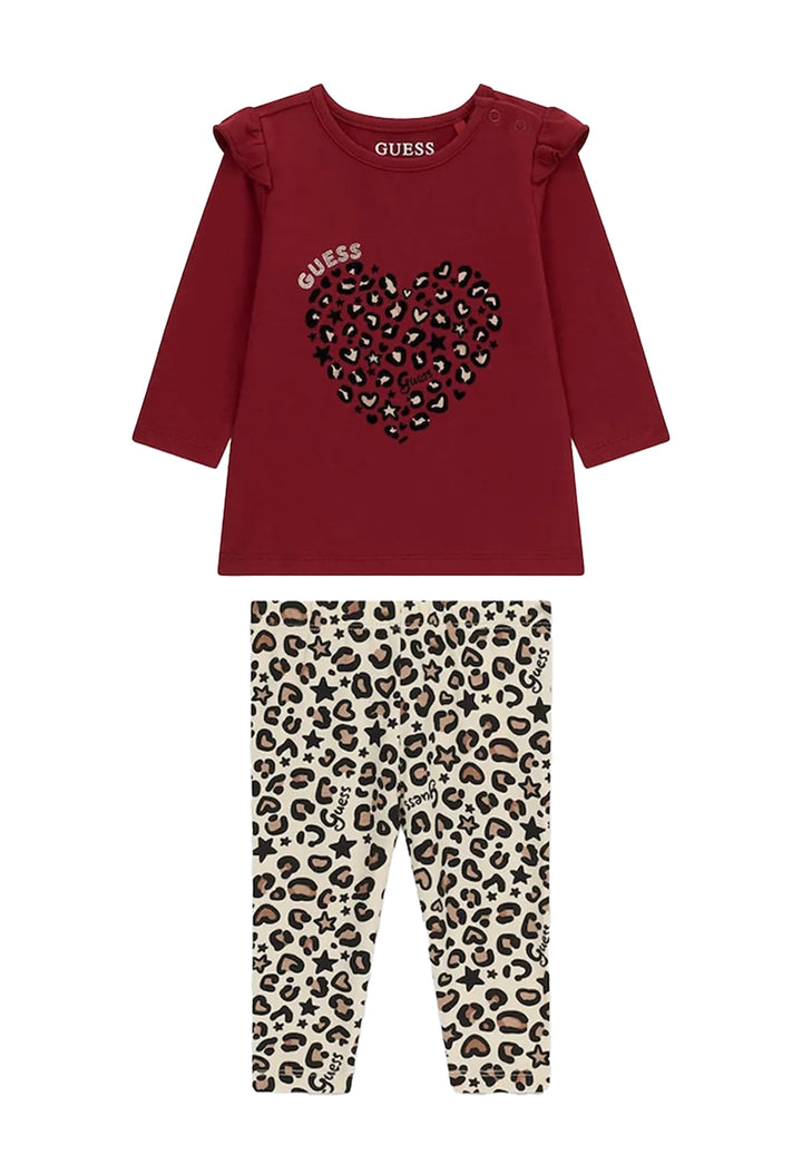 Completo bordeaux per neonata