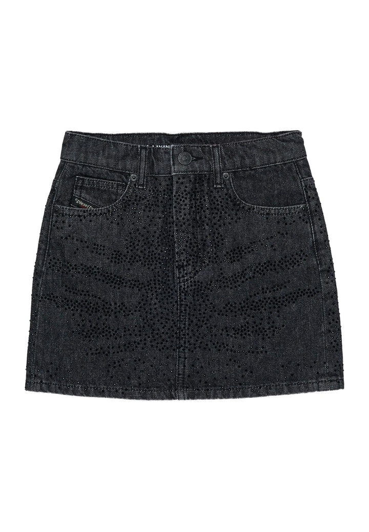 Gonna denim nera per bambina