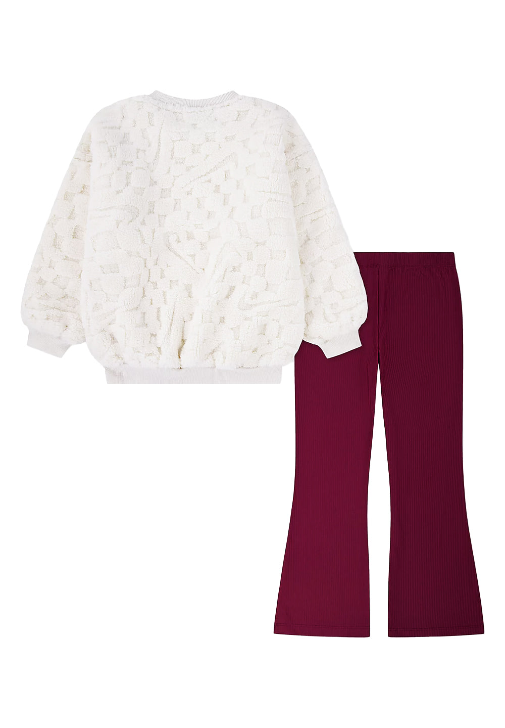 Completo bianco-fuxia per bambina