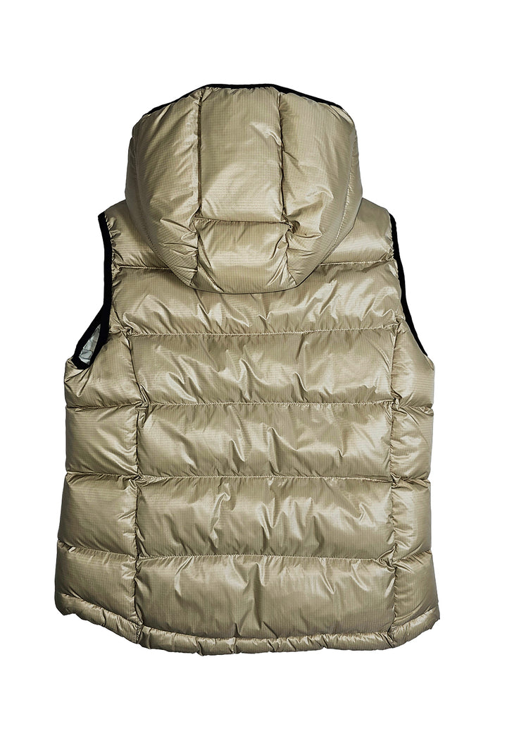 Giubbotto smanicato beige per bambino
