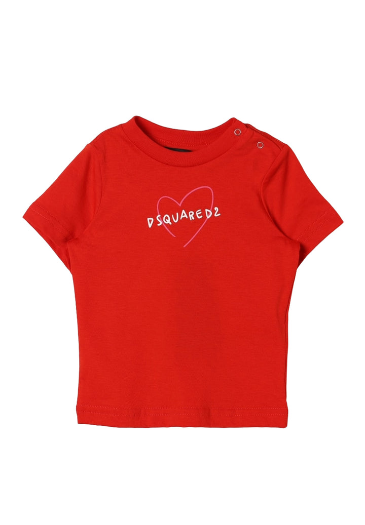 T-shirt rossa per neonata