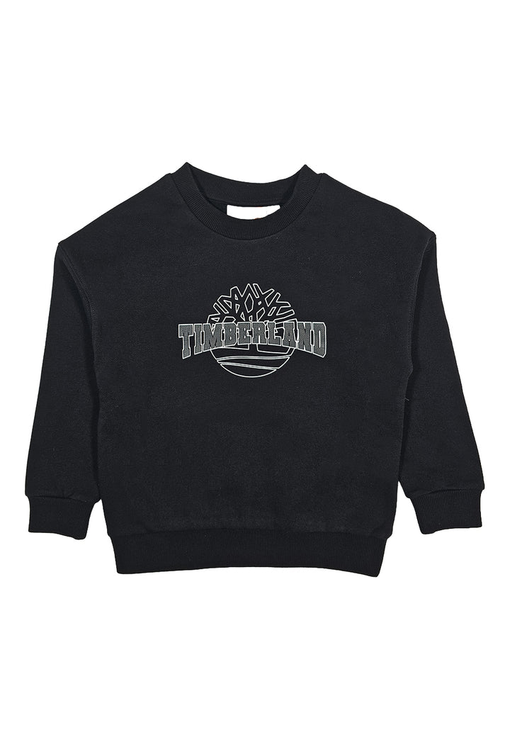 Black crewneck sweatshirt for boys