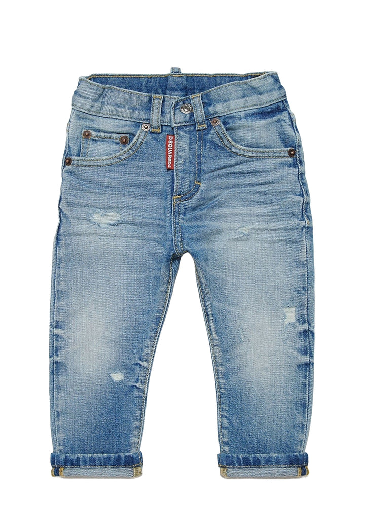 Jeans blu denim per neonato