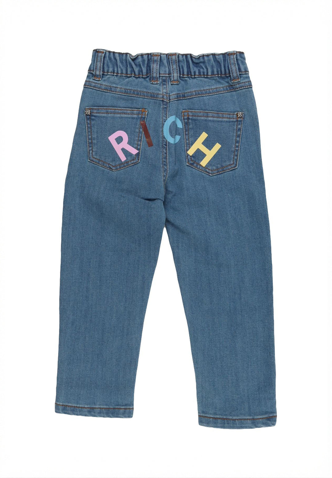 Jeans blu denim per neonata
