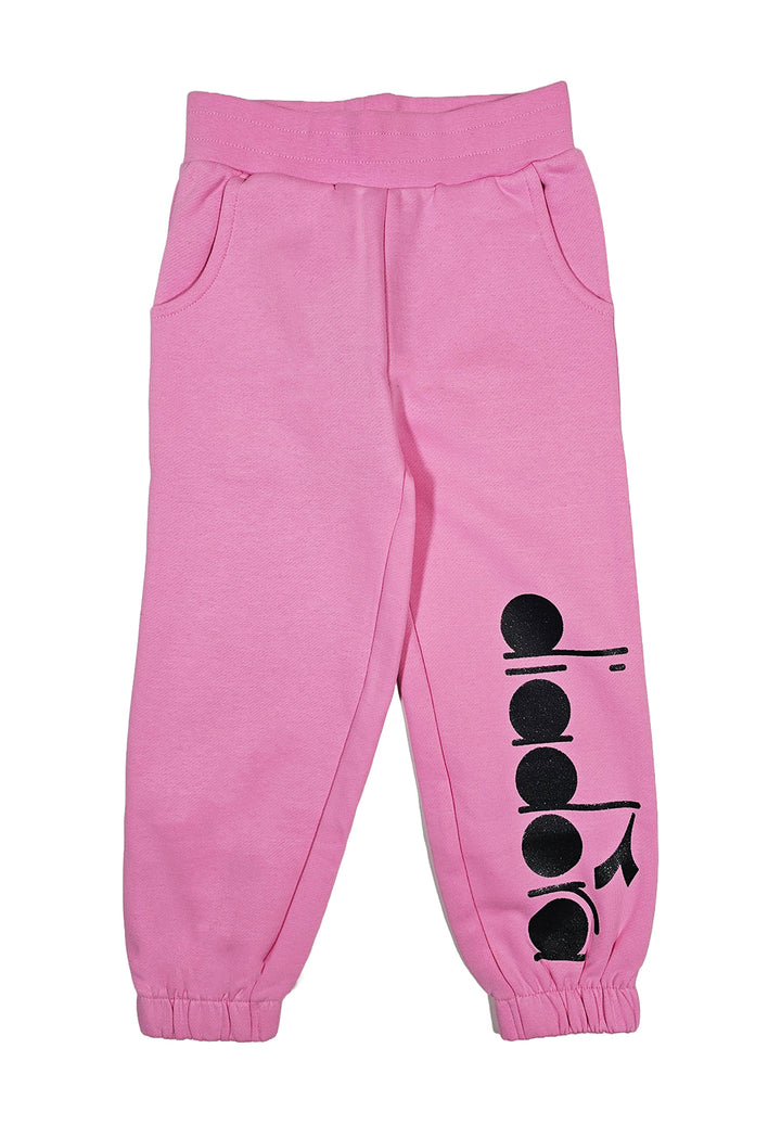 Pink fleece trousers for girls