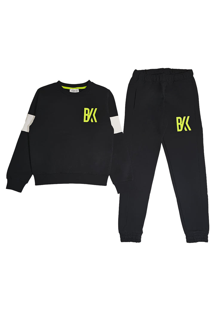 Completo felpa nero per bambino