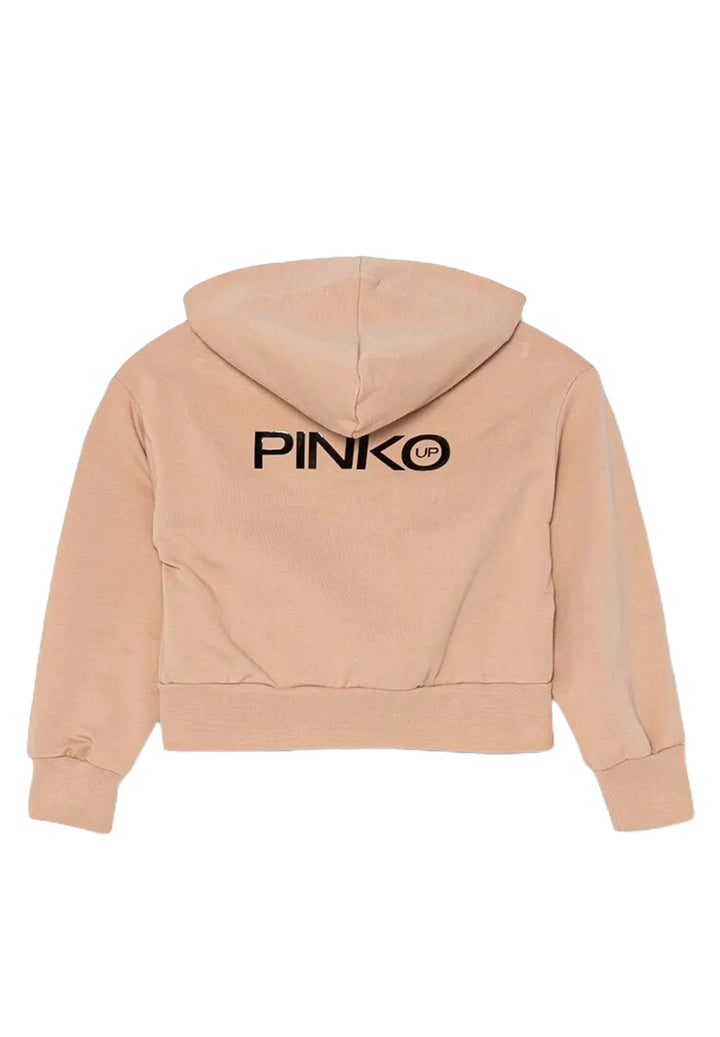 Felpa zip rosa per bambina