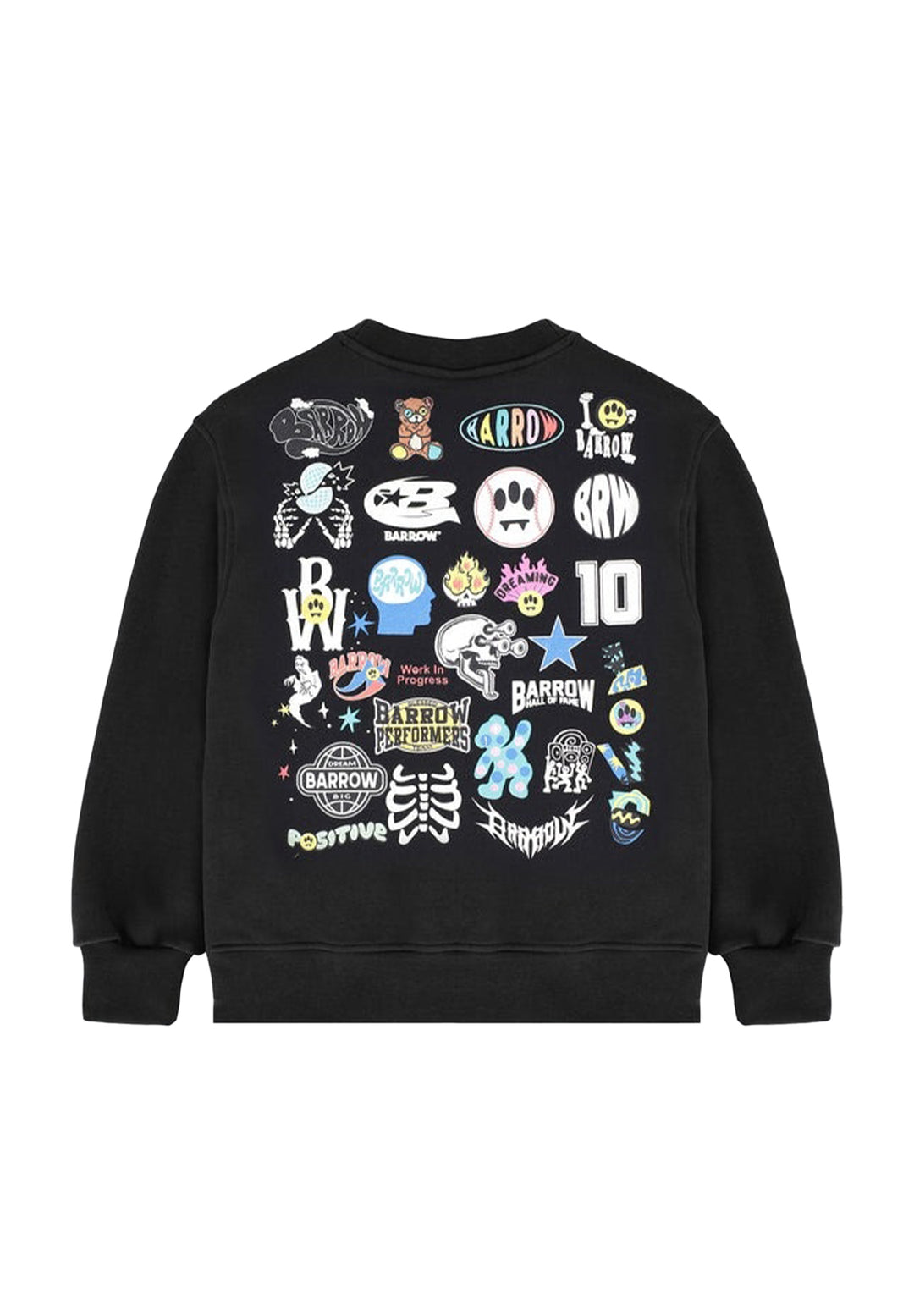 Felpa girocollo nera unisex